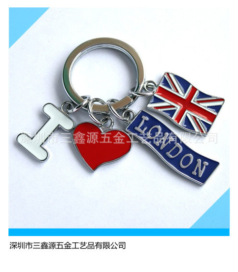 創意金屬鑰匙扣，可定制logo