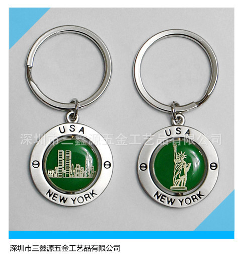 創意金屬鑰匙扣，可定制logo