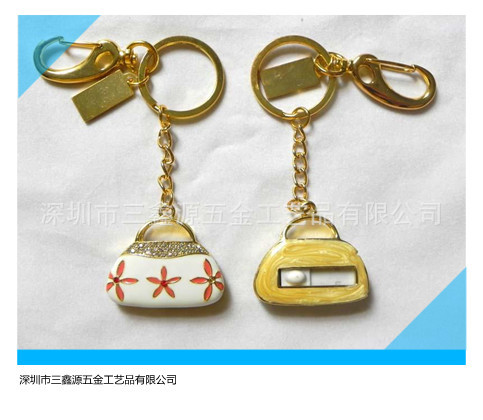 創意金屬鑰匙扣，可定制logo